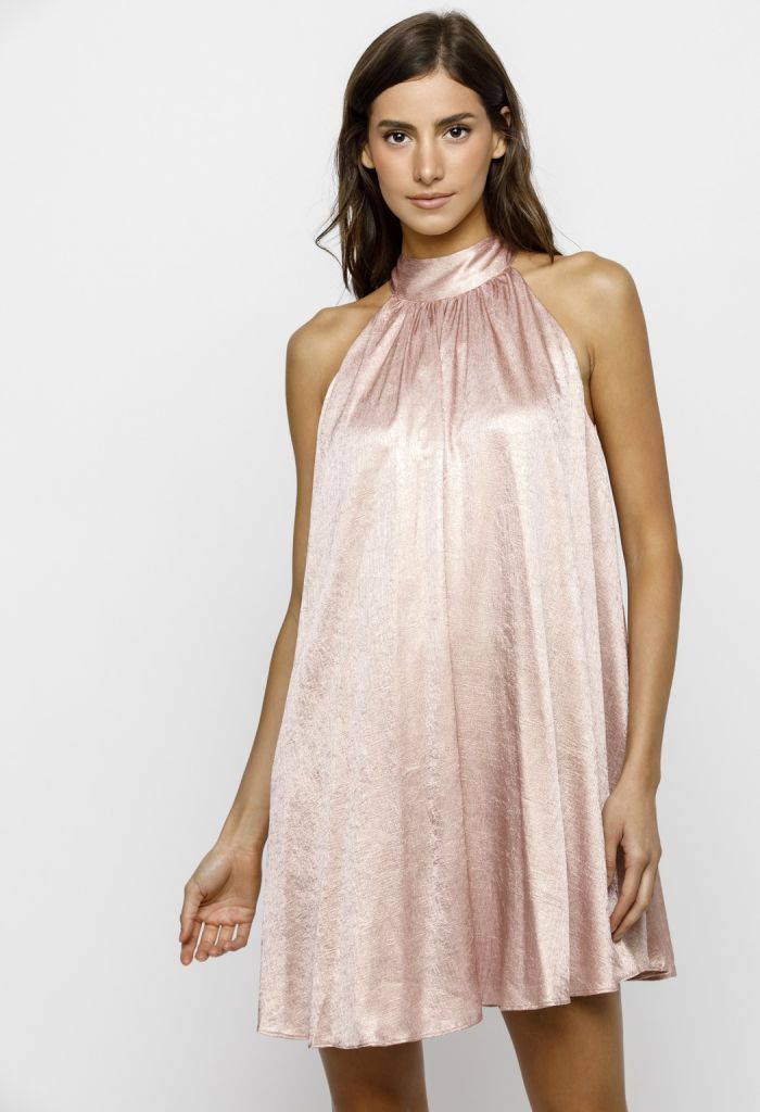 KK Bloom Pink Champagne Mini Dress