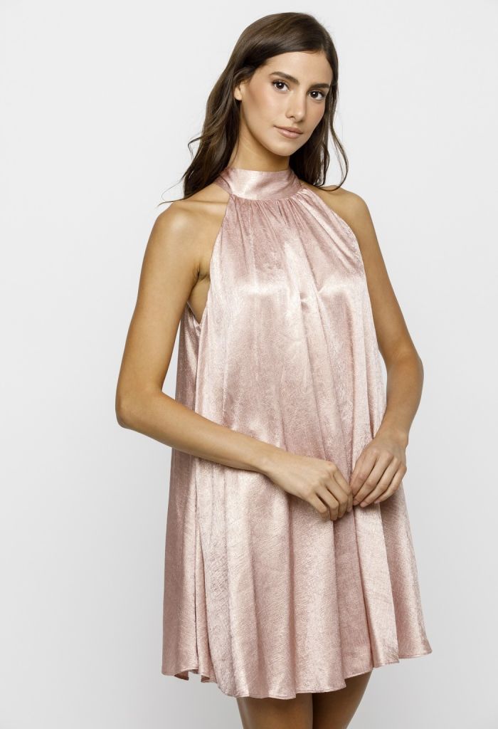 KK Bloom Pink Champagne Mini Dress