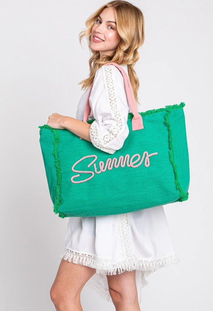 KK Bloom Summer Bliss Tote-Green