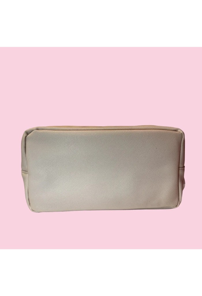 KK Bloom Medium Pillow Talk Cosmetic Bag-Leather Nude
