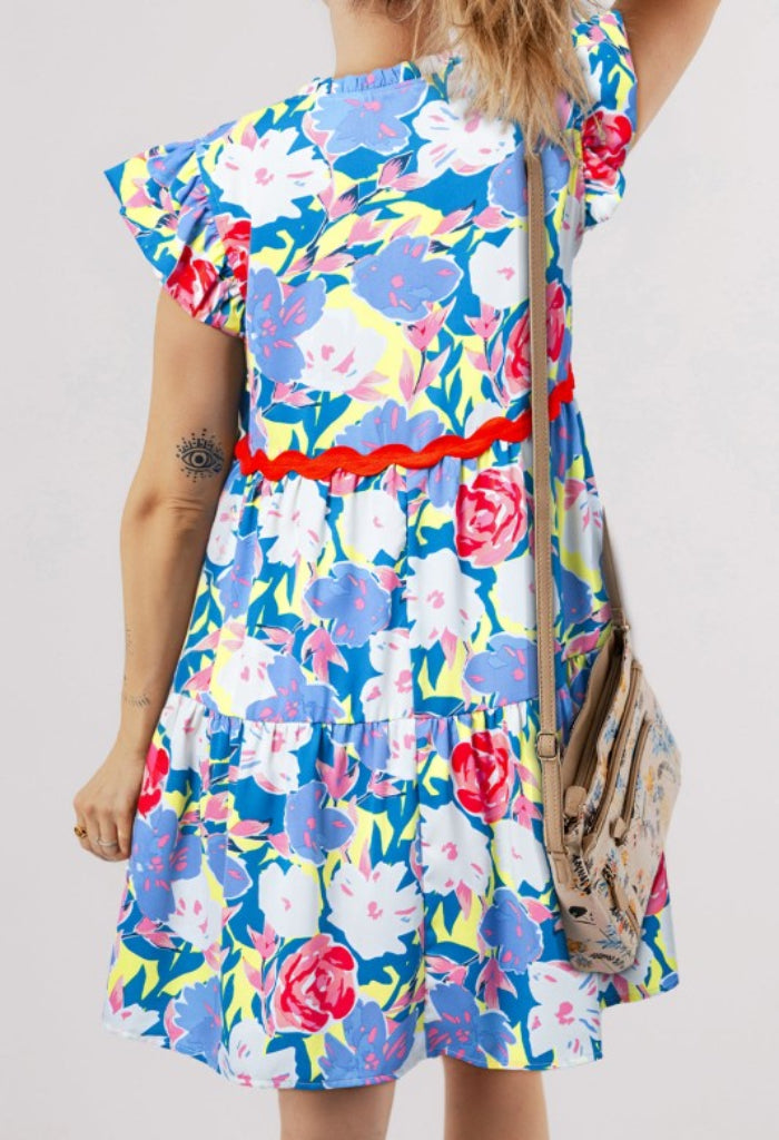 Juniper BLVD Monet Dress-Blue