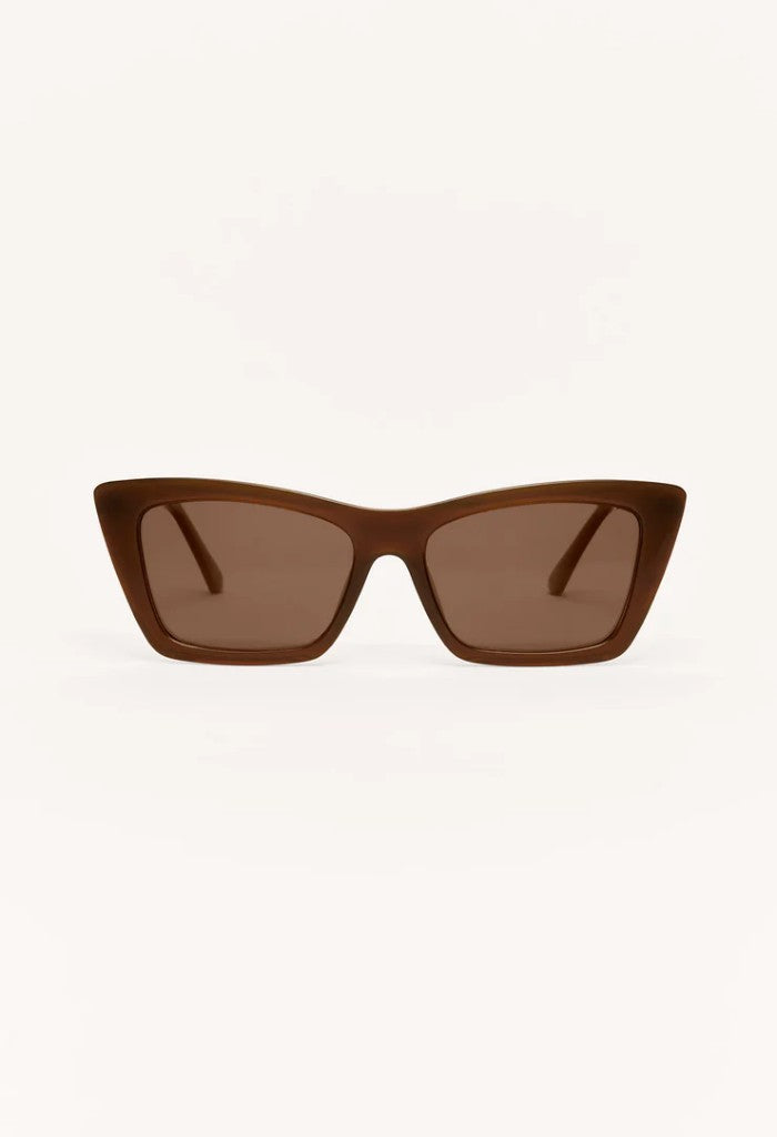 Z Supply Lookout Polarized Sunglasses-Chestnut Brown