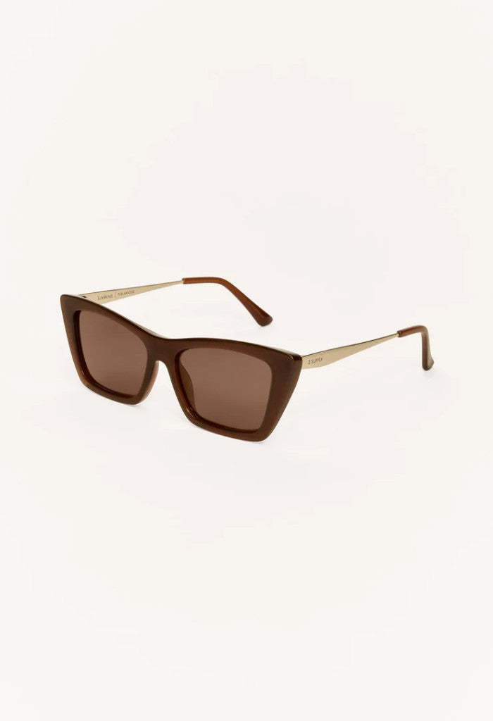 Z Supply Lookout Polarized Sunglasses-Chestnut Brown