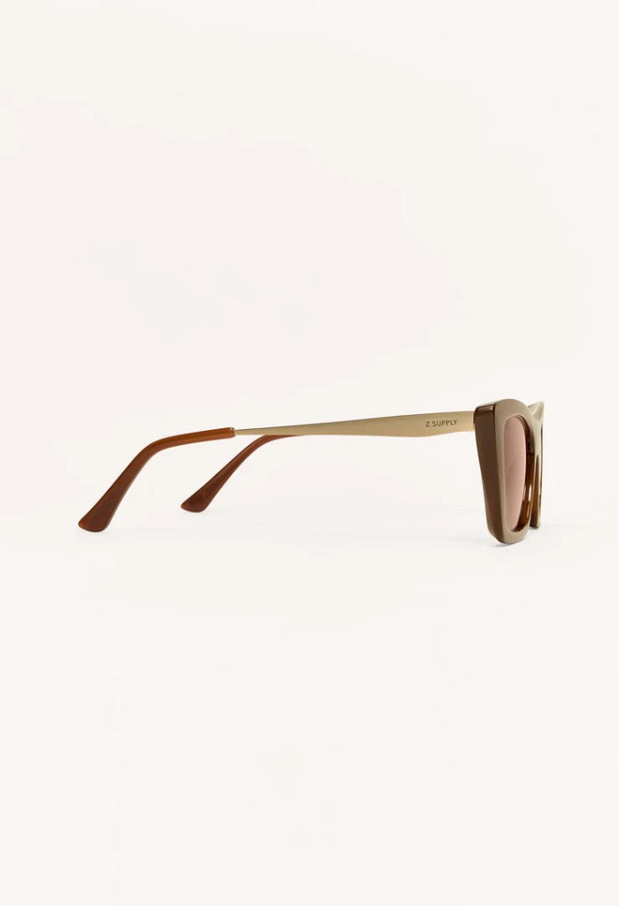 Z Supply Lookout Polarized Sunglasses-Chestnut Brown