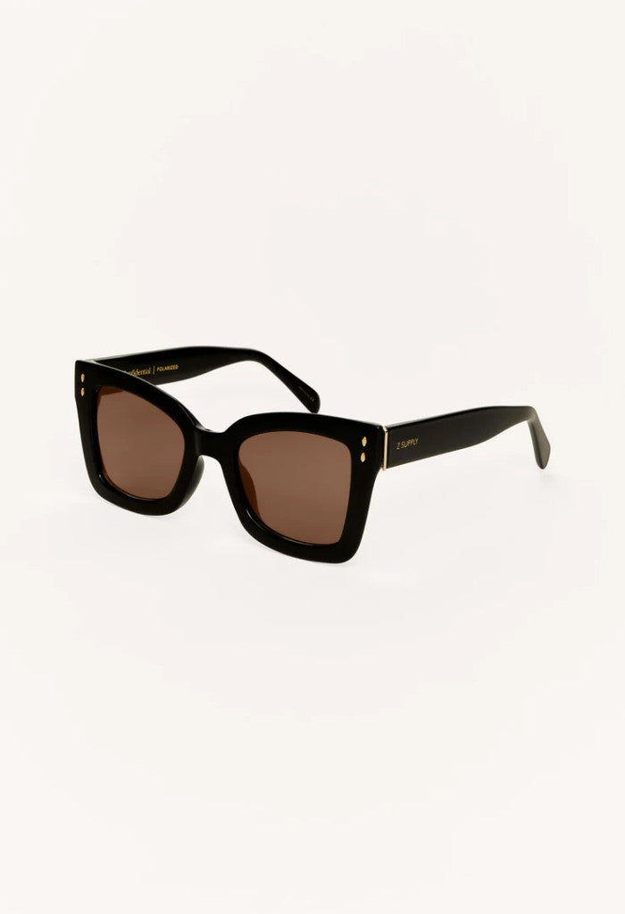 Z Supply Confidential Polarized Sunglasses-Polished Black