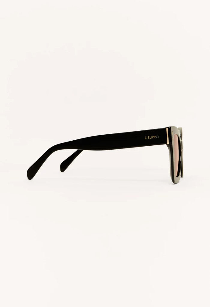 Z Supply Confidential Polarized Sunglasses-Polished Black