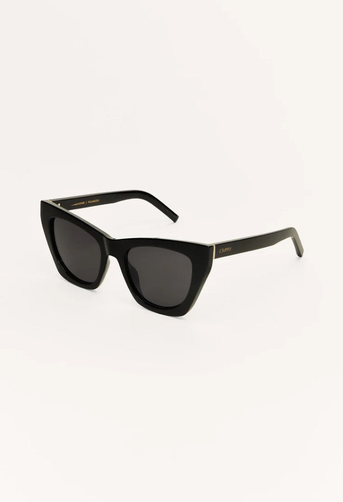 Z Supply Undercover Polarized Sunglasses-Polished Black/Grey