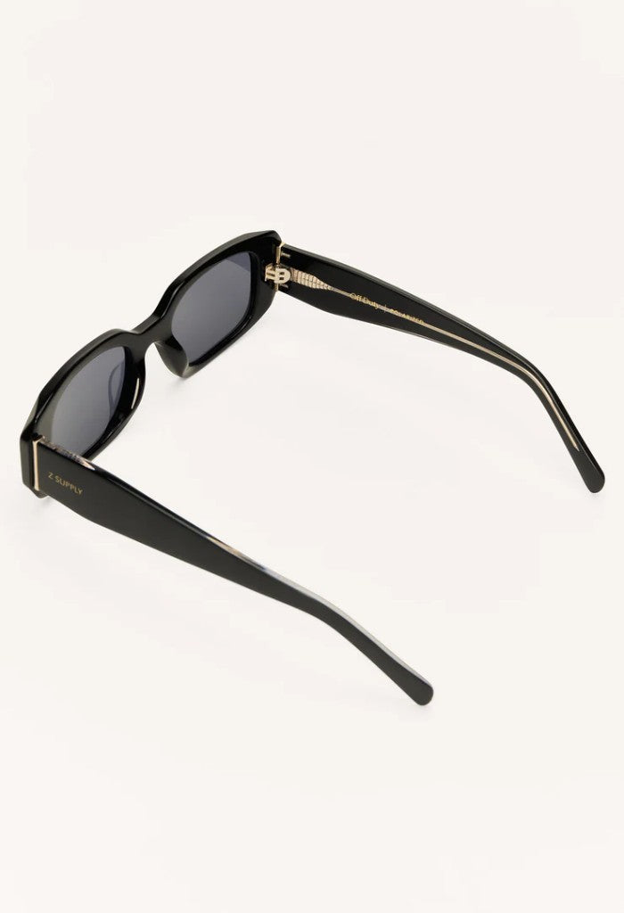 Z Supply Off Duty Polarized Sunglasses-Polished Black