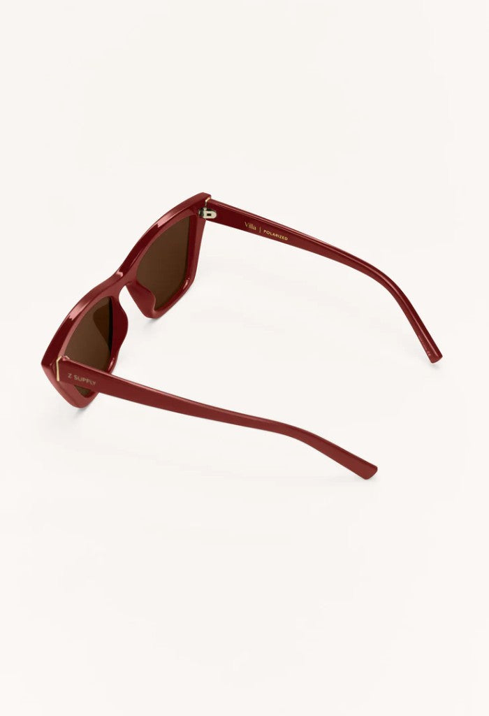 Z Supply Villa Polarized Sunglasses-Merlot Brown