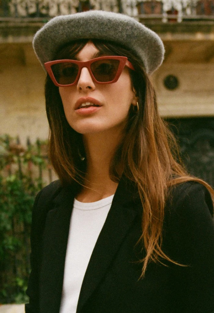 Z Supply Villa Polarized Sunglasses-Merlot Brown