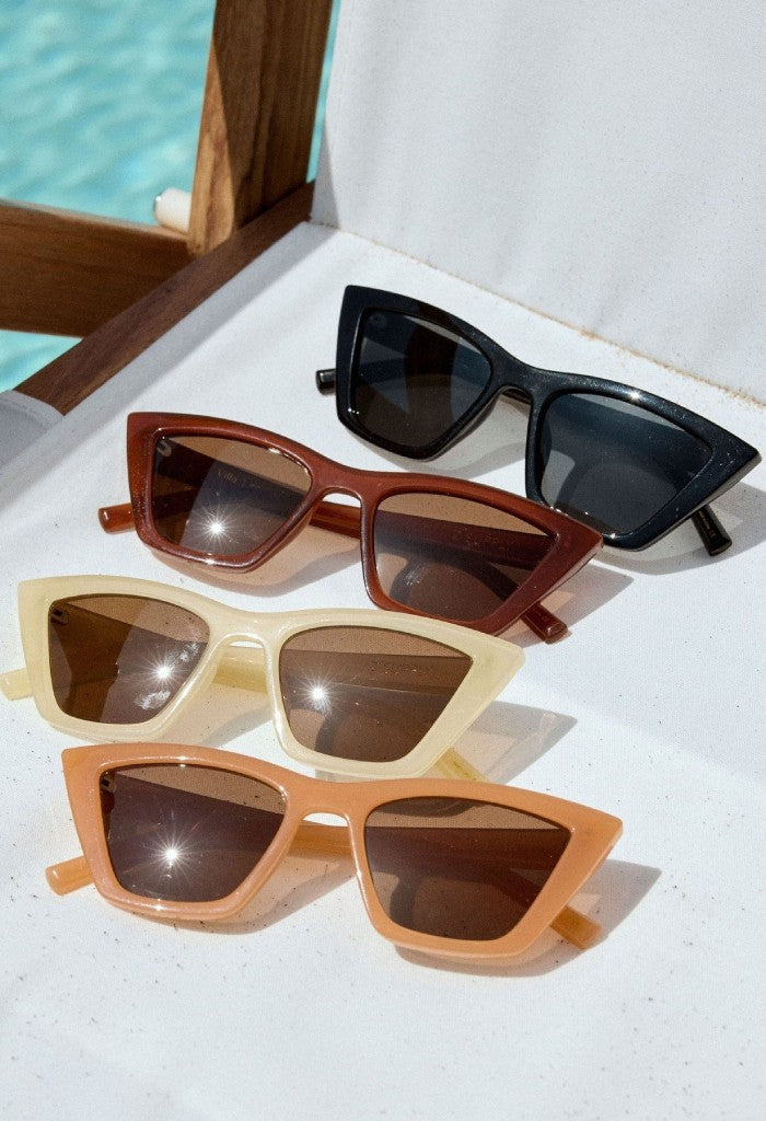 Z Supply Villa Polarized Sunglasses-Merlot Brown