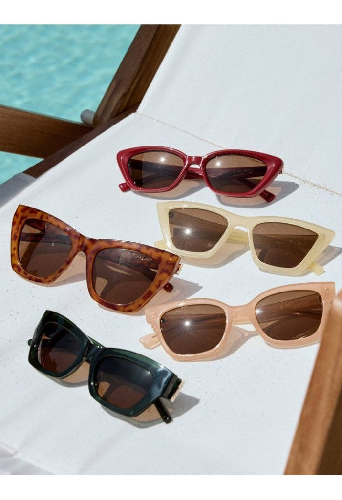 Z Supply Villa Polarized Sunglasses-Merlot Brown