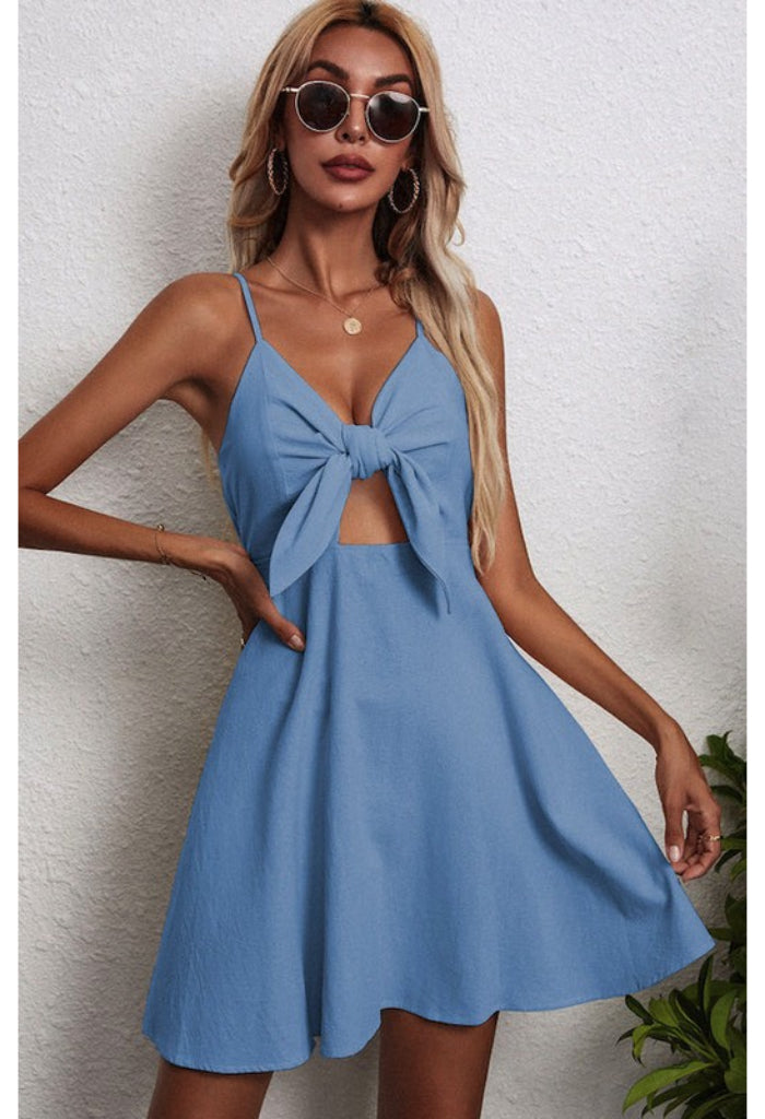 KK Bloom Simone Mini Dress-Blue