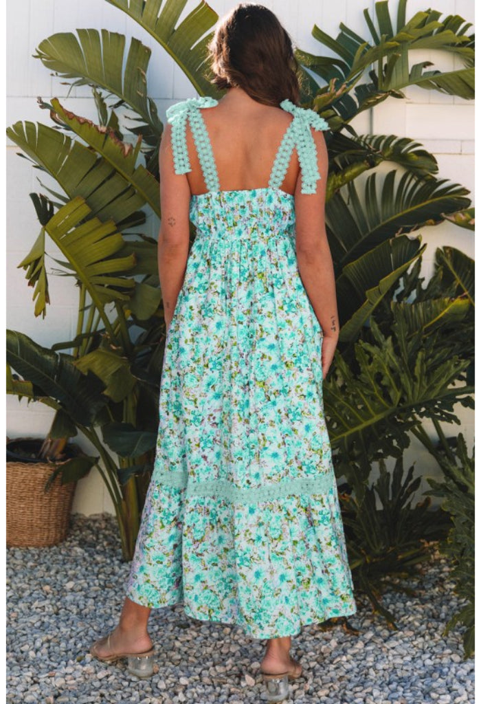 KK Bloom Bouquet Maxi Dress-Green