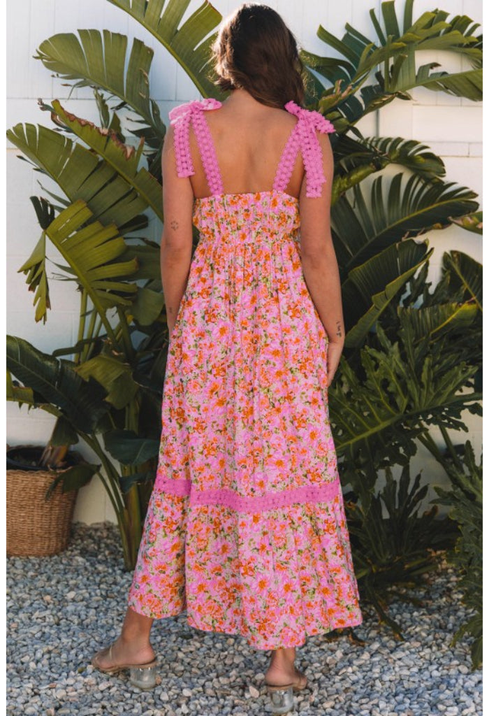KK Bloom Bouquet Maxi Dress-Rose