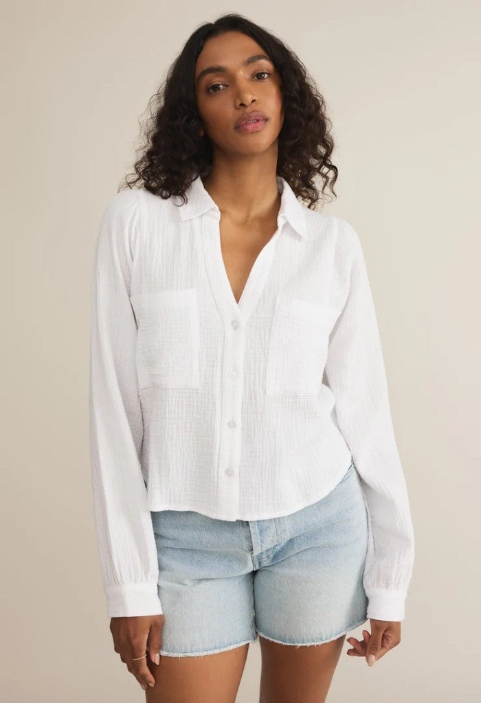 Z Supply Campo Button Up Gauze Top