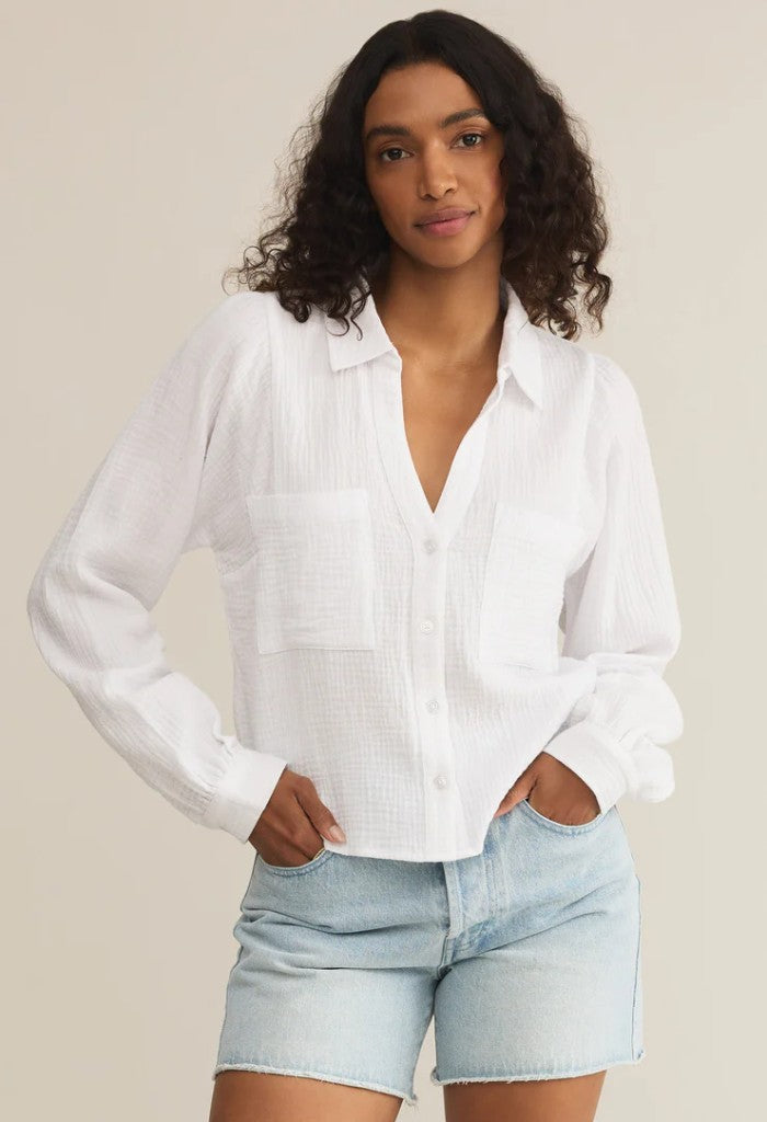 Z Supply Campo Button Up Gauze Top