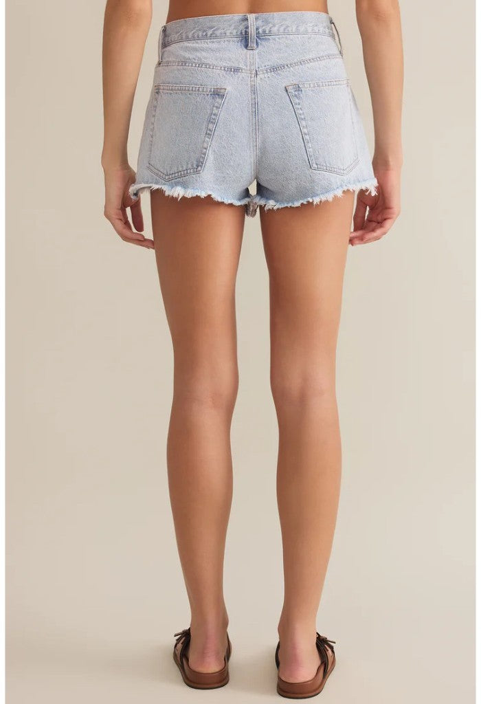 Z Supply Classic Hi-Rise Denim Short-Faded Indigo