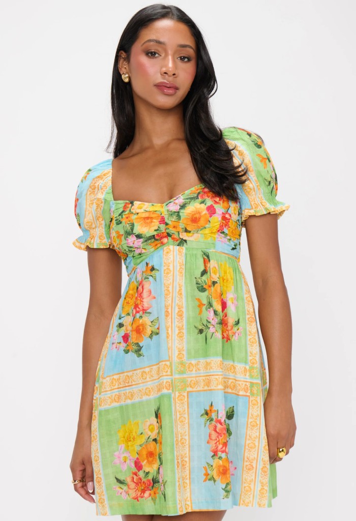 Show Me Your Mumu Annabelle Mini Dress-Country Bouquet