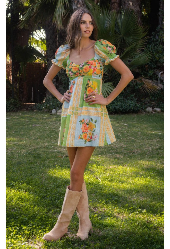 Show Me Your Mumu Annabelle Mini Dress-Country Bouquet