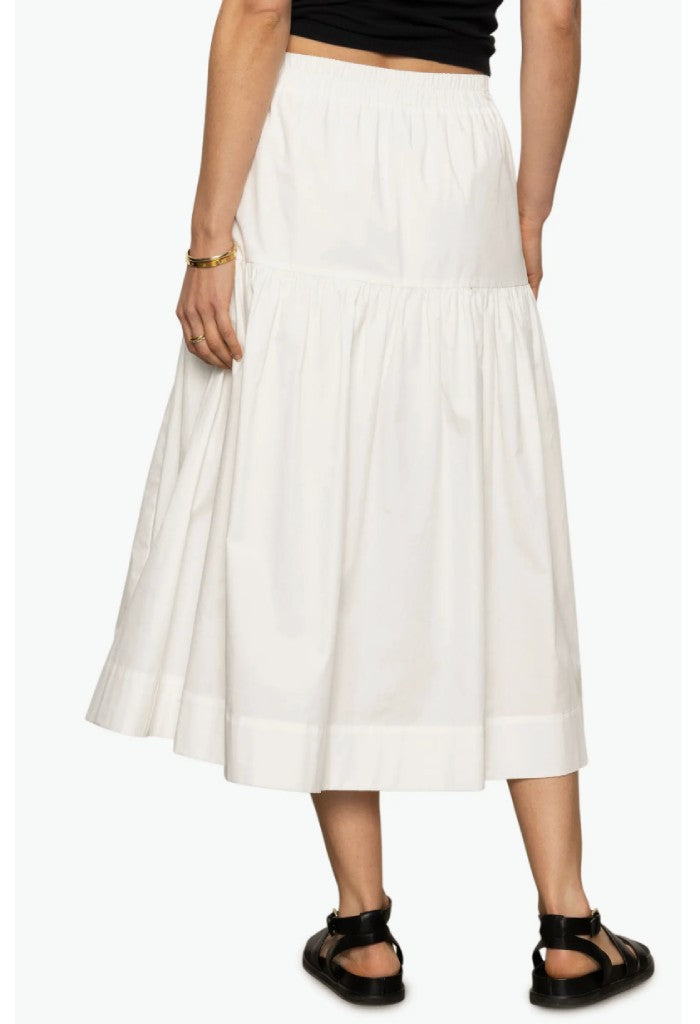 Sanctuary Clothing Poplin Prairie Skirt-White