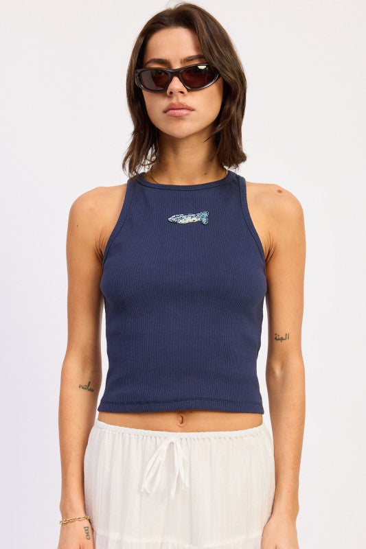Emory Park Atlantis Tank Top-Navy