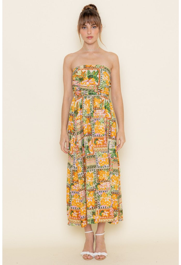 KK Bloom Watercolor Floral Maxi Dress