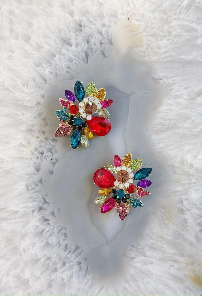KK Bloom Glenda Earrings-Rainbow