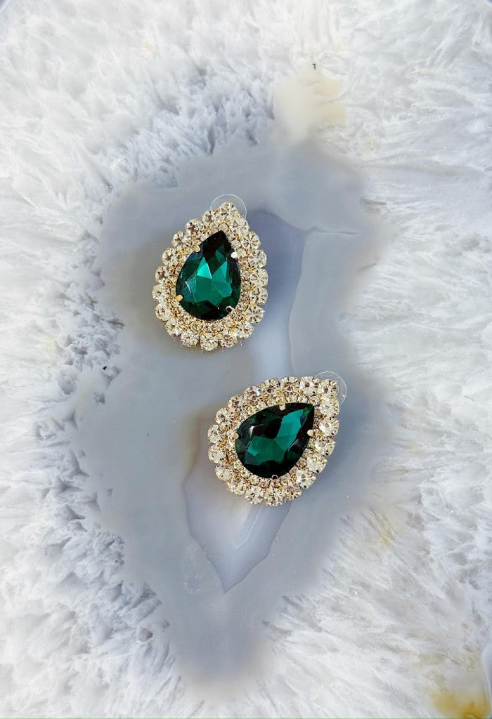 KK Bloom Aurora Earrings-Emerald