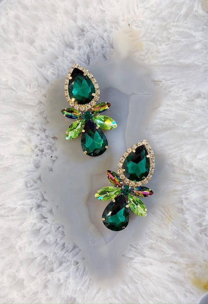 KK Bloom Jasmine Earrings-Green