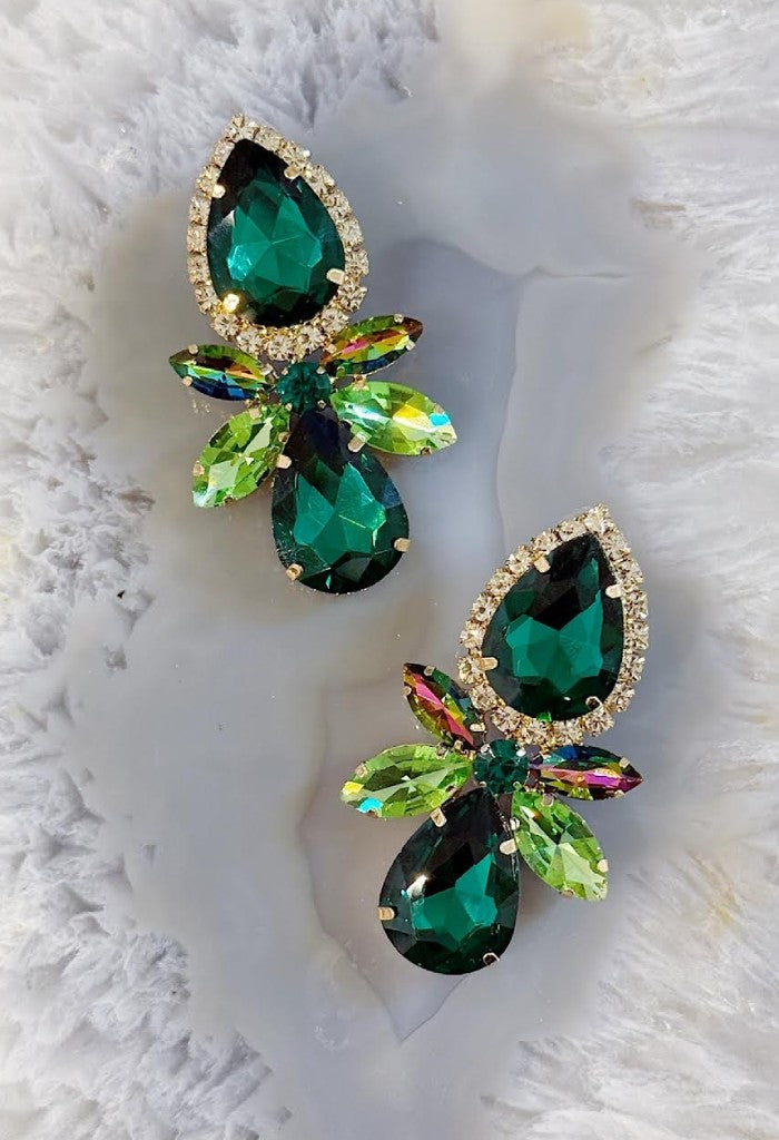 KK Bloom Jasmine Earrings-Green
