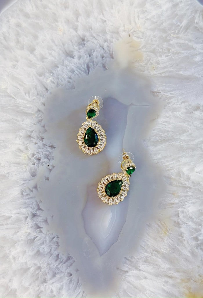 KK Bloom Danielle Earrings-Emerald