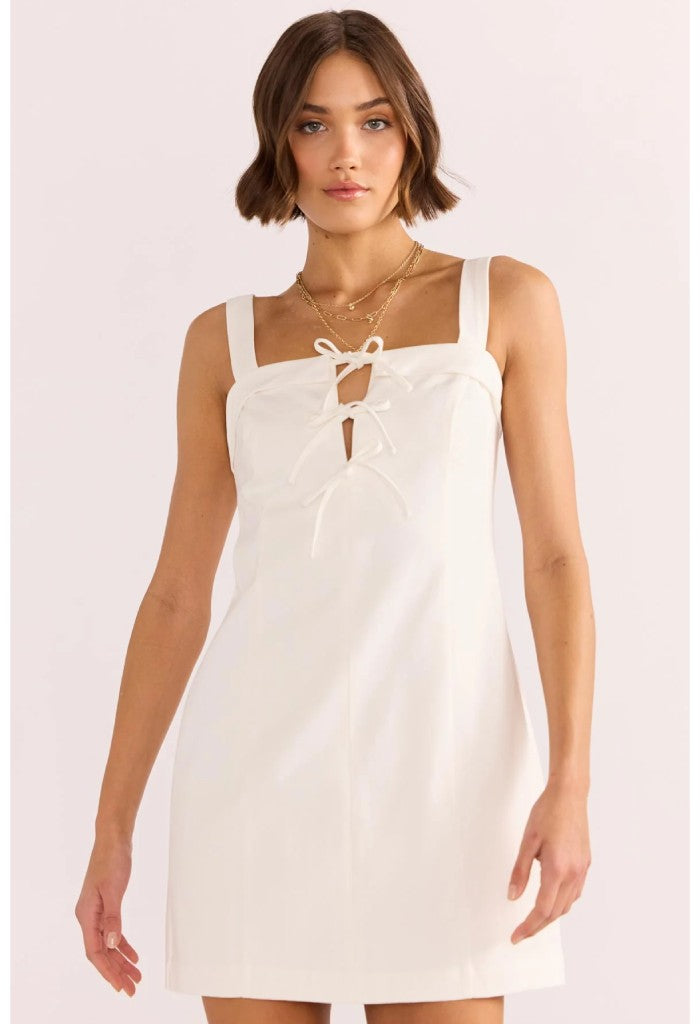 Minkpink Imogen Drill Tie Mini Dress