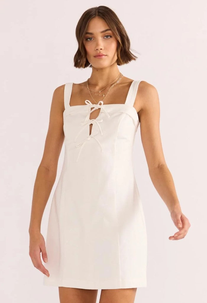 Minkpink Imogen Drill Tie Mini Dress