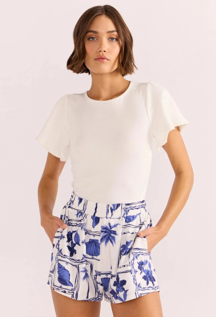 Minkpink Sylvie Elasticated Short-Postcard Floral