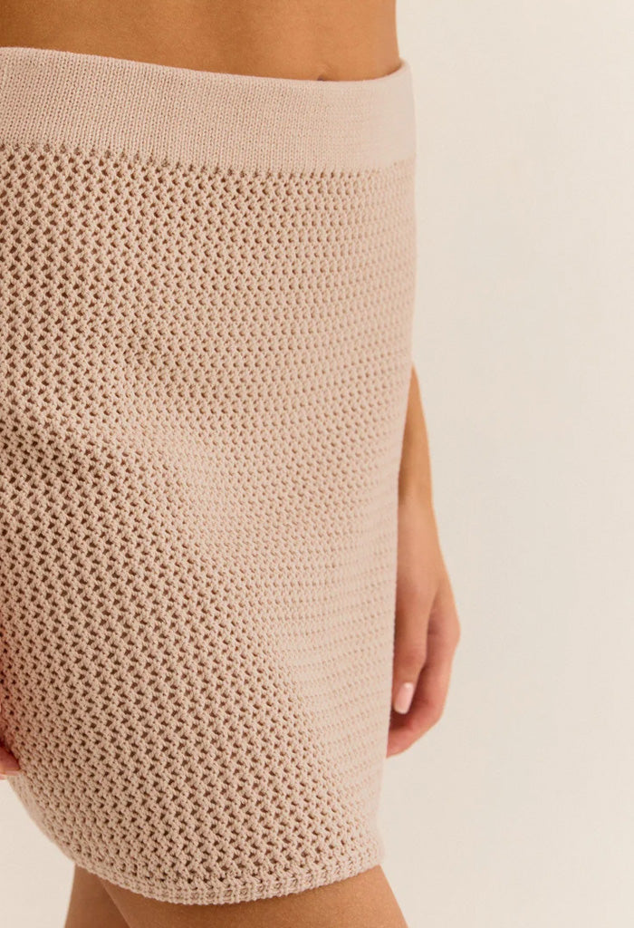 Z Supply Carlita Crochet Mini Skirt-Natural