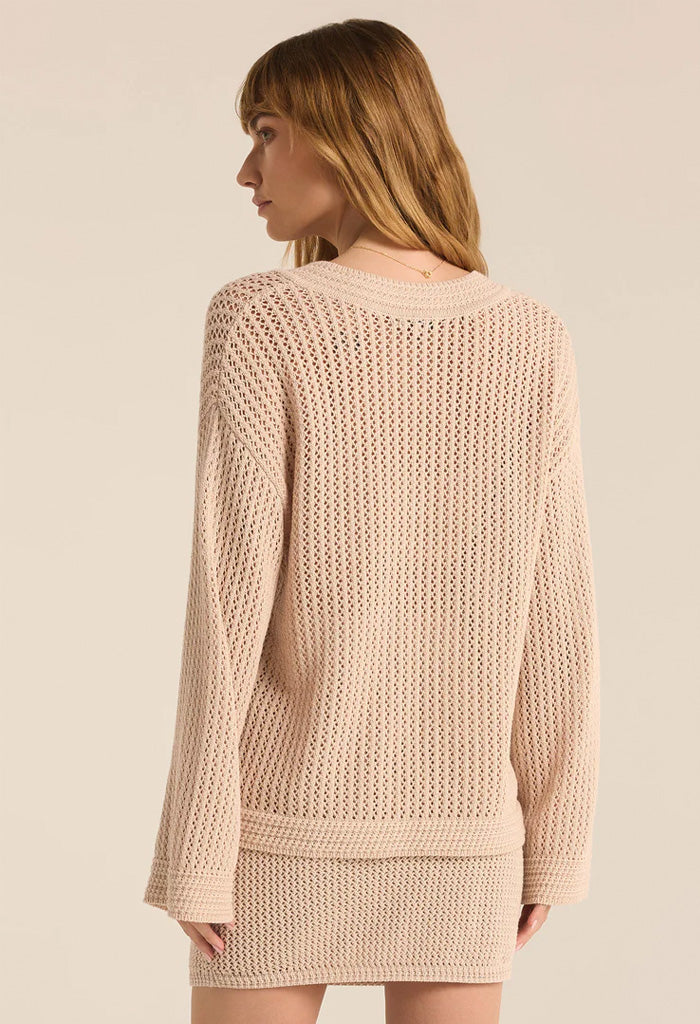 Z Supply Kiami Crochet Sweater-Natural