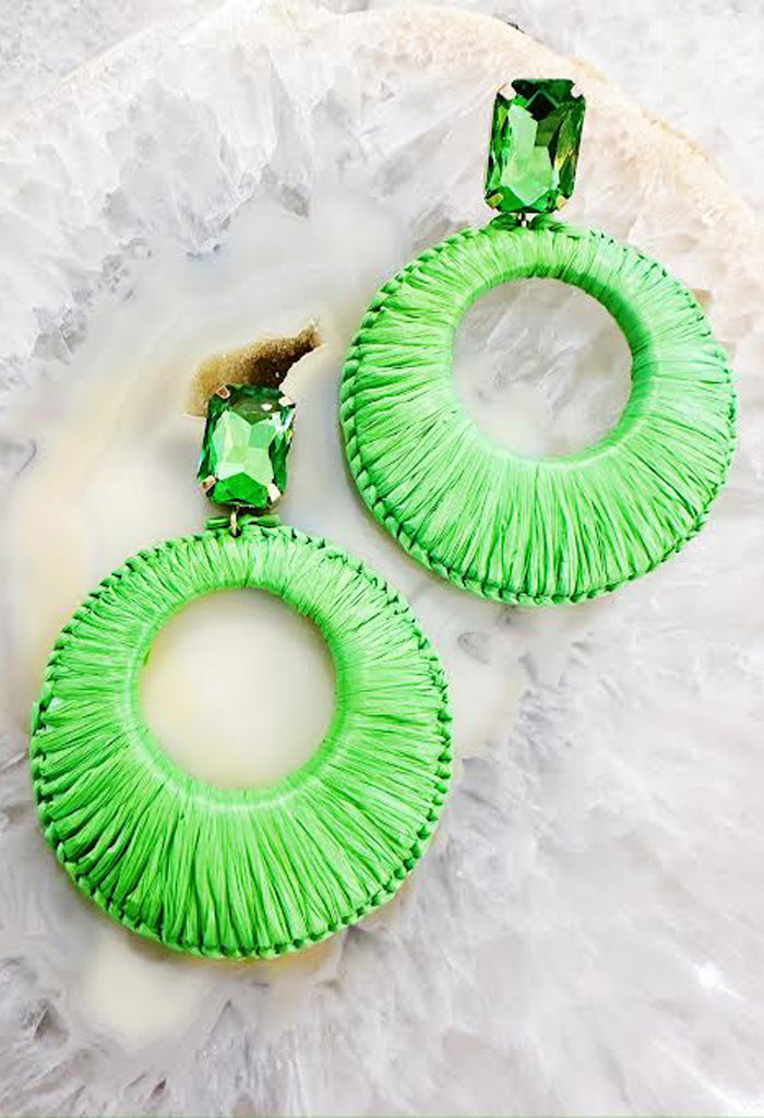 KK Bloom Tutti Frutti Earrings-Lime