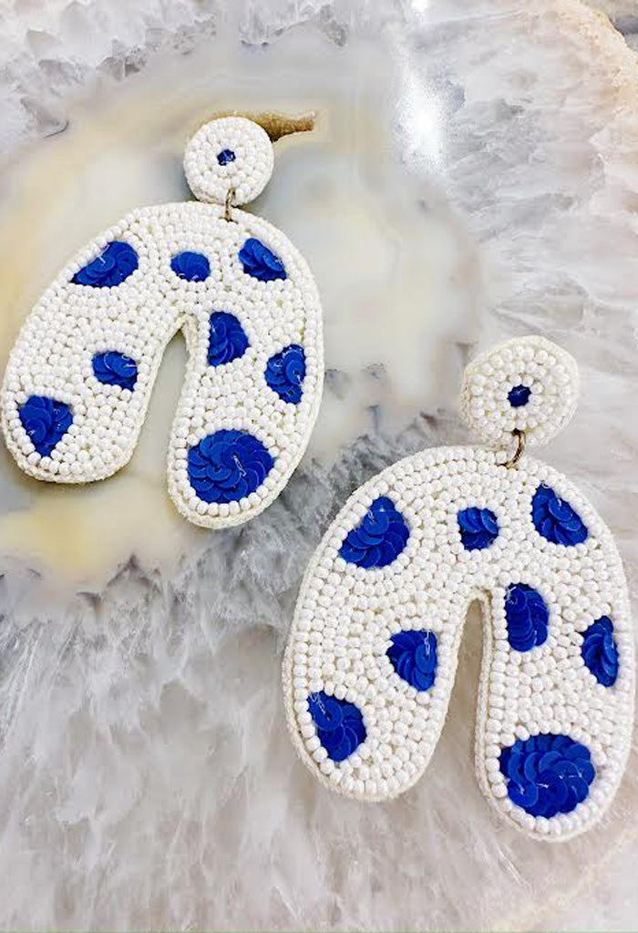 KK Bloom Nicola Earrings-Blue