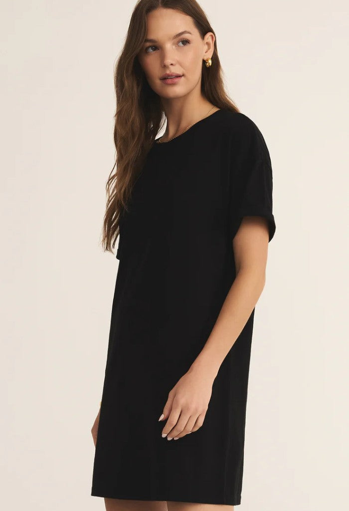 Z Supply Sway Mini Dress-True Black