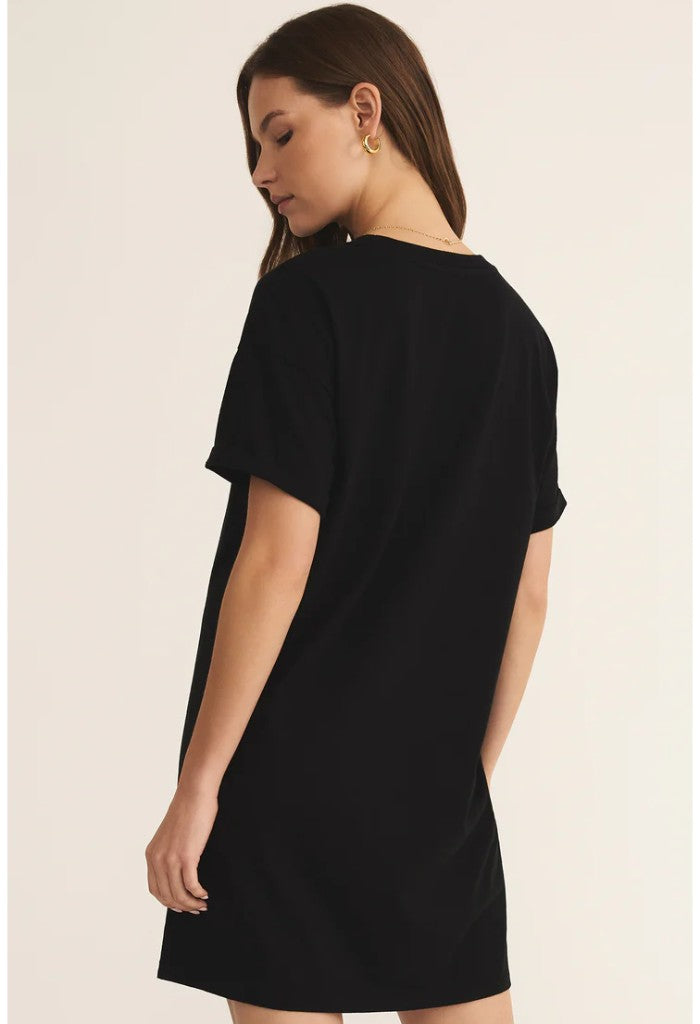 Z Supply Sway Mini Dress-True Black
