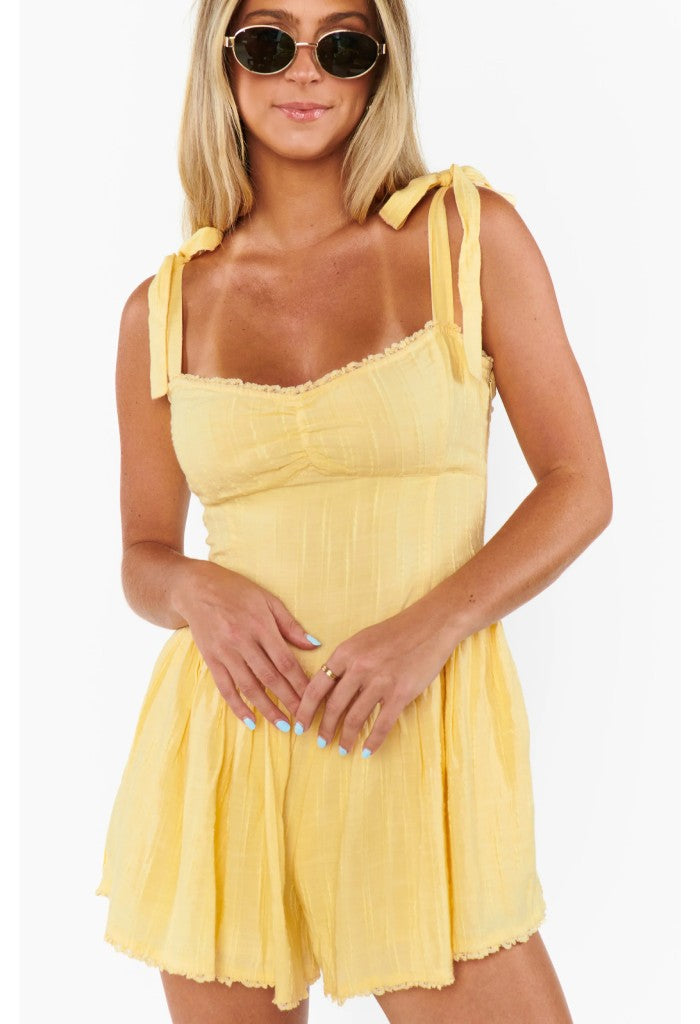 Show Me Your Mumu Regal Romper-Lemonade