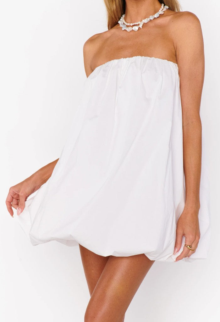 Show Me Your Mumu Beverly Bubble Dress in White - Size S Show Me Your Mumu Beverly Bubble Dress in White - Size S