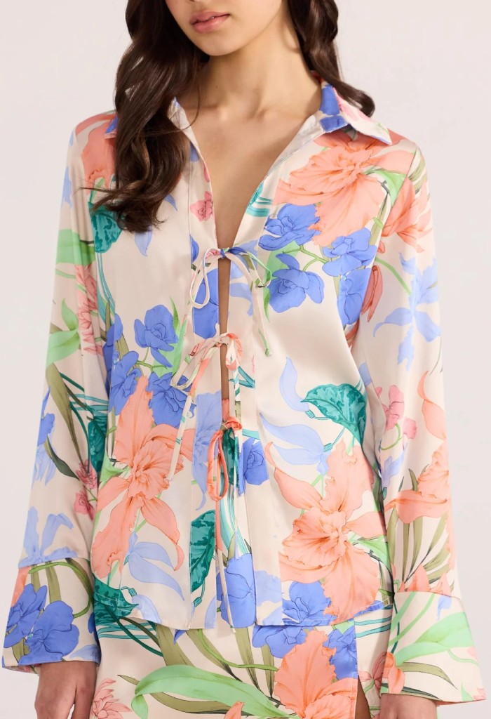 Minkpink Ravina Tie Shirt