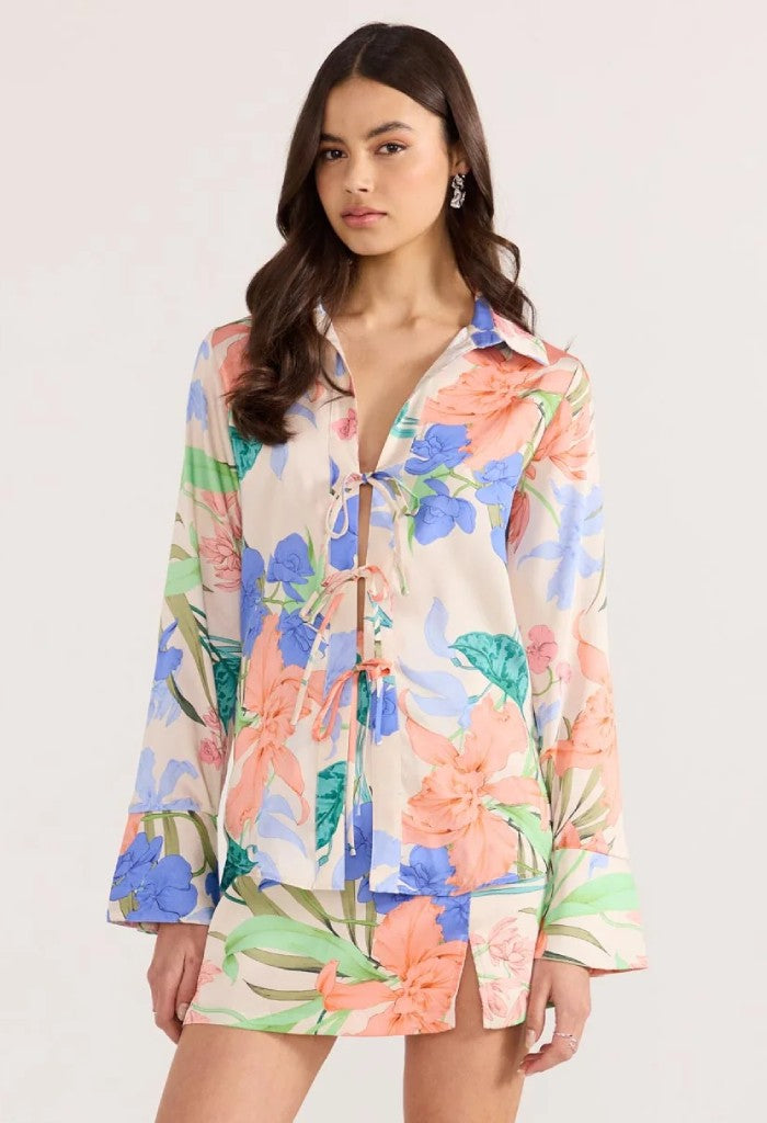 Minkpink Ravina Tie Shirt