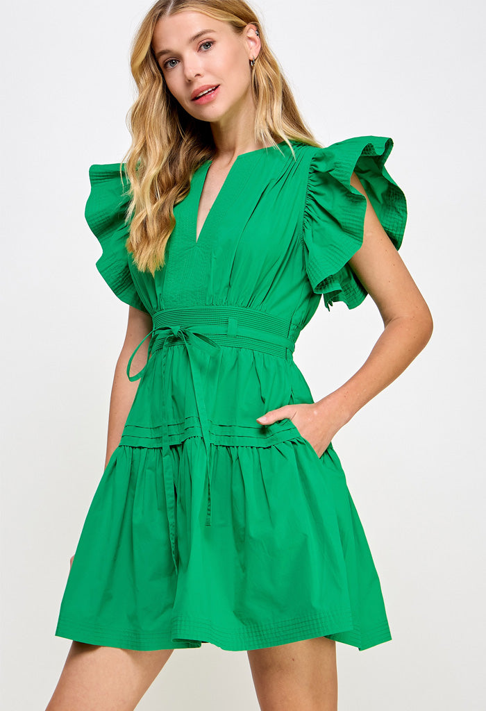 KK Bloom Sutton Mini Dress-Emerald