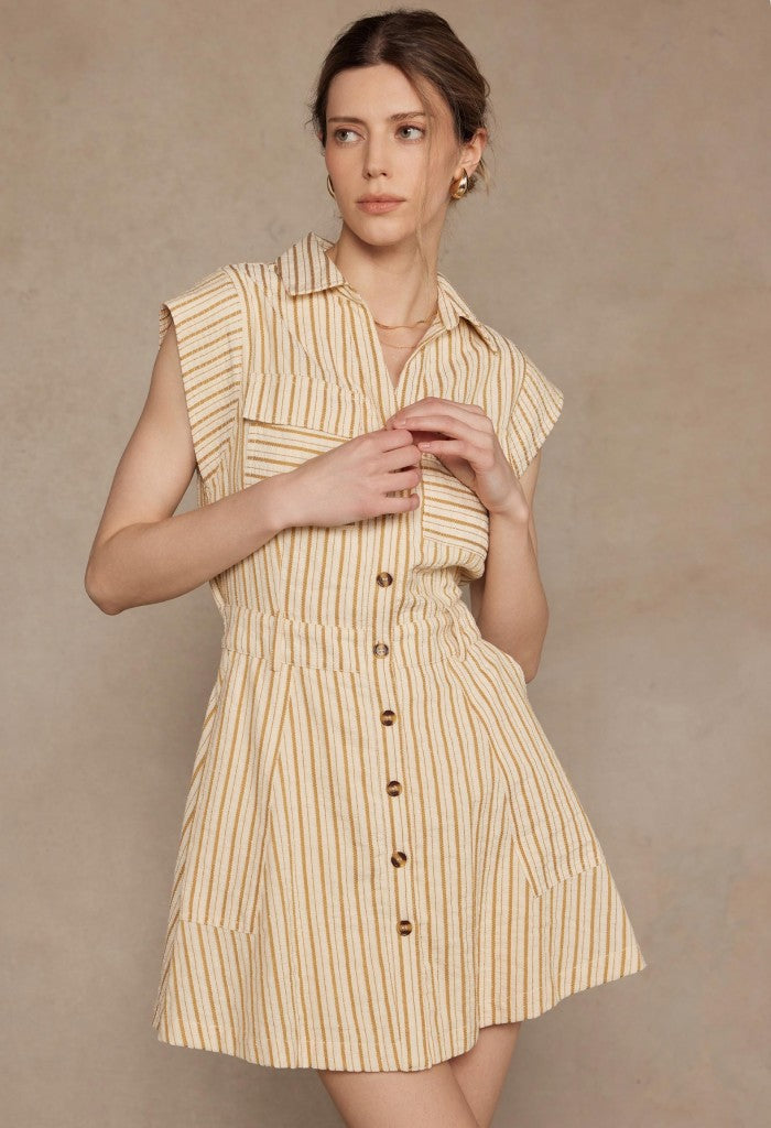 KK Bloom Toffee Mini Dress