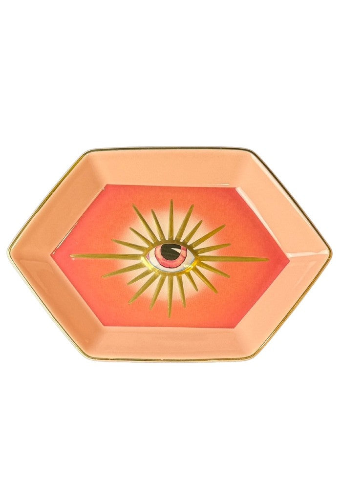 KK Bloom Evil Eye Trinket Dish-Pink