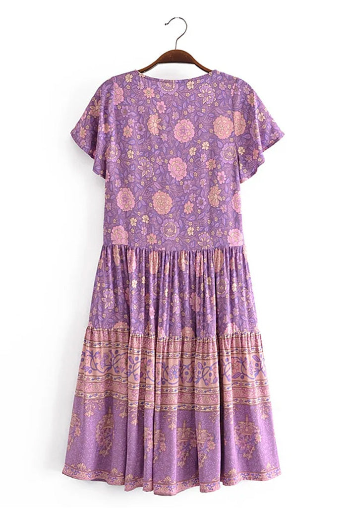 KK Bloom Lavender Field Mini Dress