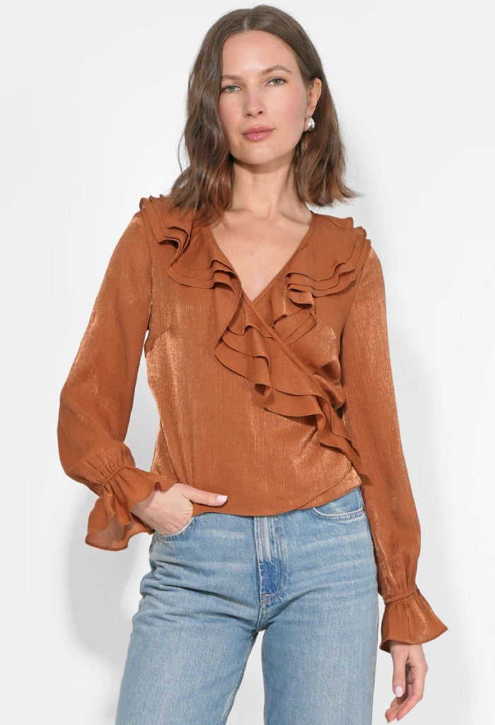 Adelyn Rae Ayesha Ruffled Blouse